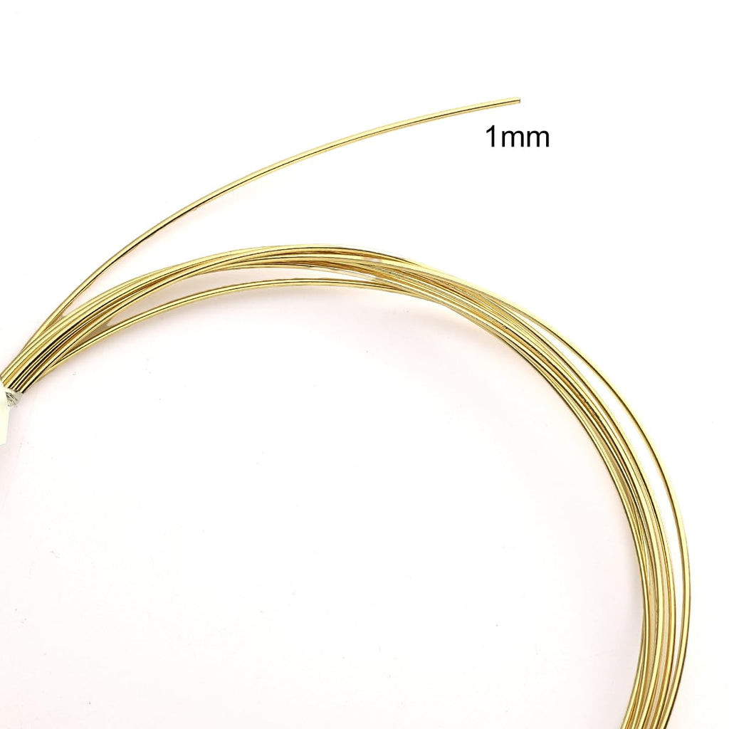 14K Gold Plated Wire 1.0mm 2 Meters Bead Cord for Bracelet Necklace Charm Beading Jewelry Making Findings