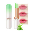 BINGBRUSH Peach Color Changing Lipstick,Moisturizer Long Lasting Lip Care Lip Balm Magic Lip Gloss Lip Tint Stain Gloss Set for Women (1pc Aloe vera)