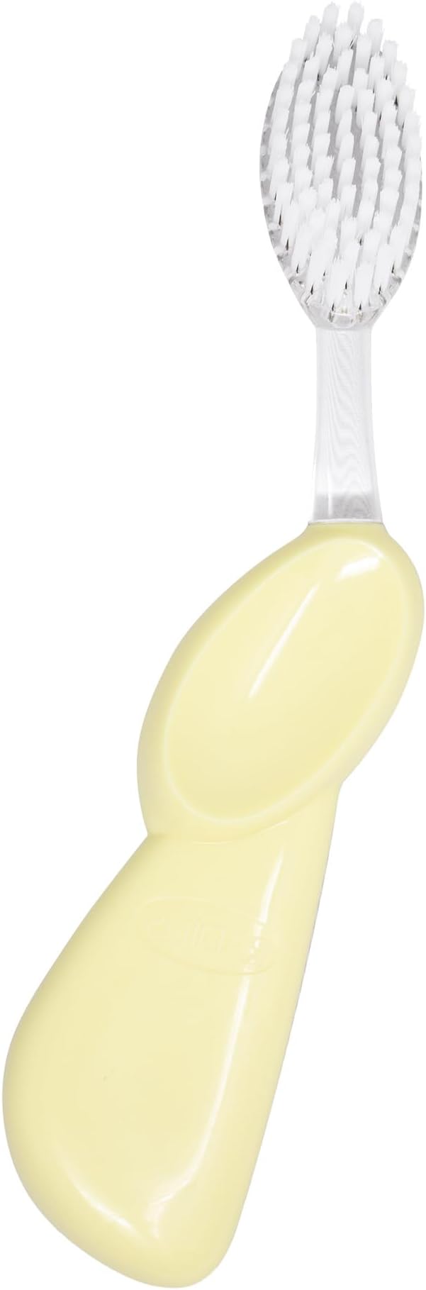 RADIUS Toothbrush Big Brush with Replaceable Brush Head BPA Free ADA Accepted - Left Hand - Pastel Lemon Meringue Brush with Pastel Lemon Meringue Case