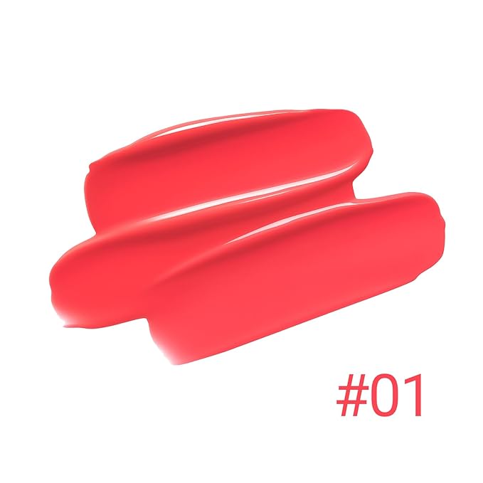 Erinde Lips Staining Lip Oil, Glossy Lip Stain, Long-Lasting Lightweight Lip Staining Oil, Moisturizing Plumping Hydrating Glossy Lip Tint, Vegan & Cruelty-Free, 01