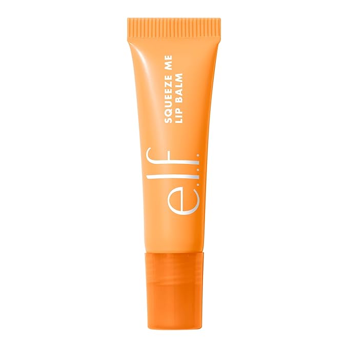 e.l.f. Squeeze Me Lip Balm, Moisturizing Lip Balm For A Sheer Tint Of Color, Infused With Hyaluronic Acid, Vegan & Cruelty-free, Peach