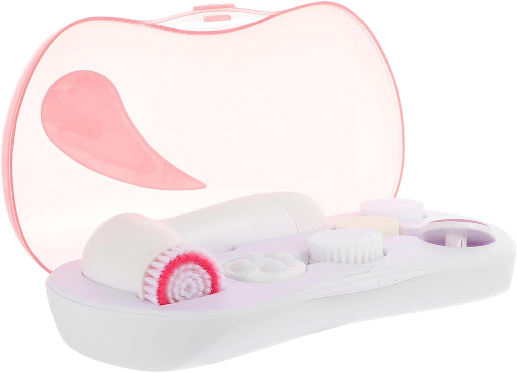 Electric Facial Cleansing Brush Heads Rotating Pore Cleaning Tool for Daily Use Rosy