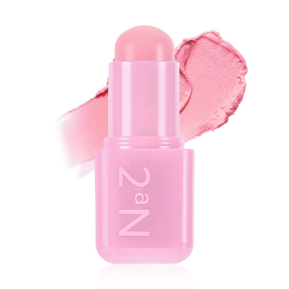 2aN Pocket Cotton Blurring stick (03 Berry Milk, 0.12oz) – 2-in-1 Lip and Cheek Soft Blur Stick, Cloudy Matte Finish, Tone-on-Tone Makeup, Lightweight Watercolor Texture
