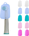 V-TOP Toothbrush Covers Caps, 10 Pack Toothbrush Head Cover for Travel, Silicone Portable Tooth Brush Protecter Cover Pod Case for Home and Outdoor