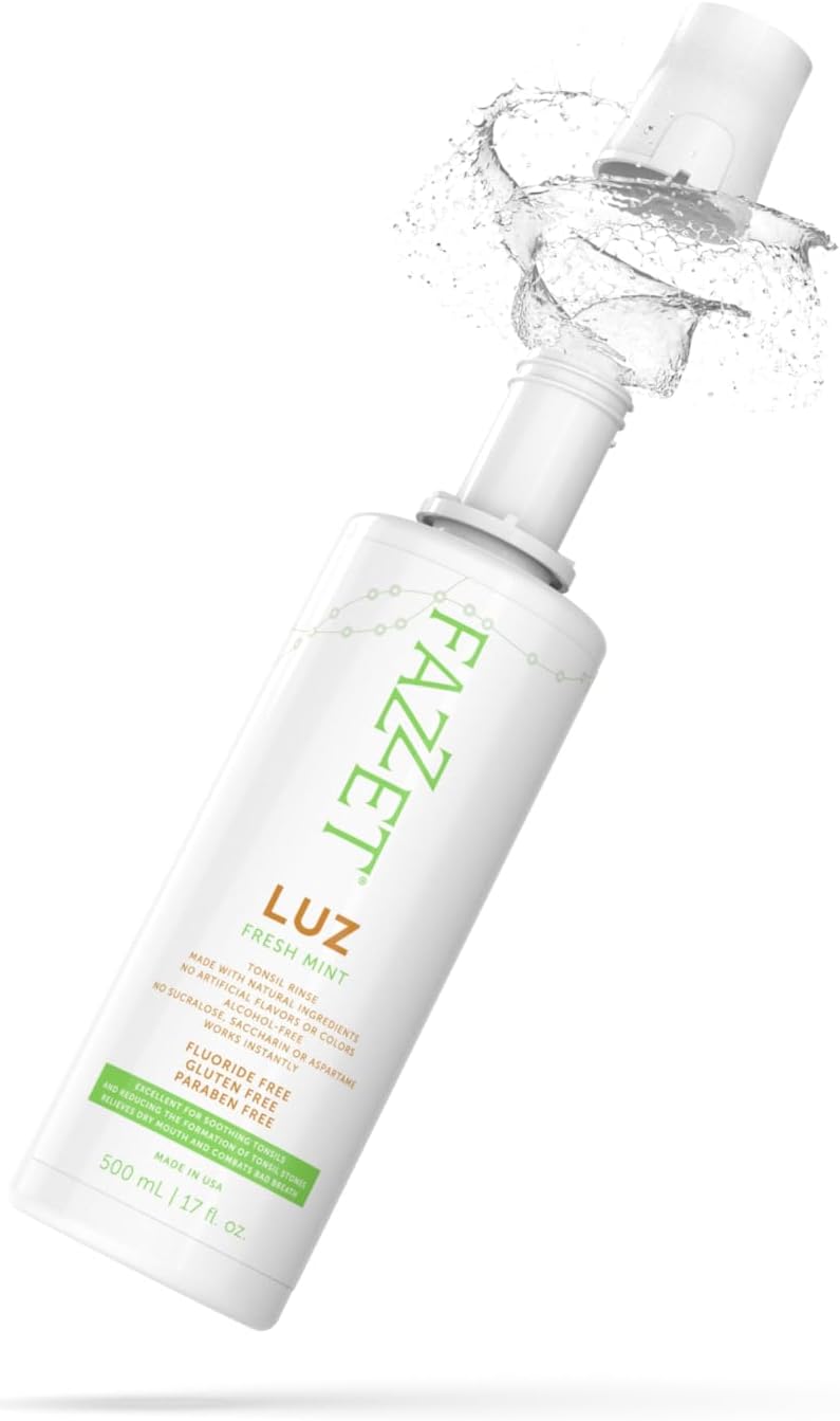 Tonsil Stone Mouthwash for Stone Remover – Tonsil Stone Removal, Treatment of Natural Tonsil Stone, Combat Bad Breath & Get Rid of Dry Mouth – Gluten Paraben & Alcohol Free, Fresh Mint FAZZET LUZ