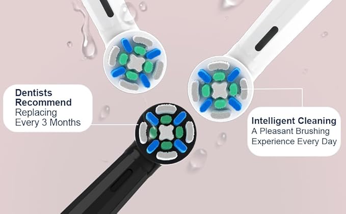 iO Replacement Heads Compatible with Oral B iO 2/3/4/5/6/7/8/9/10/Deep Clean Series Electric Toothbrush, Brush Heads Compatible with Oral B iO with Medium-Hard bristles Care Your Teeth (6 Black)