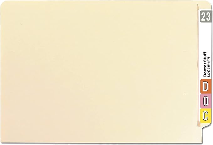 2023 Year Stickers, Doctor Stuff 2023 Chart Stickers, Gray Colored, STS/SFI Style, USA Made Year Labels for End Tab File Folders, 500/Roll, 1 Roll, 3/4" x 1-1/2"