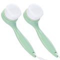 2 Pack Soft Bristle Facial Cleansing Brush for Deep Pore Cleaning, Face Exfoliating Scrub Brush for Face Cleansing Skincare Massaging,Green