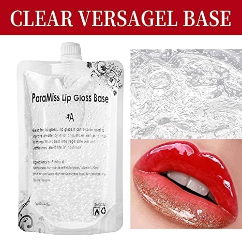 Clear Lip Gloss Base 10 Ounce (350 ML) Non-Stick Moisturizing Versagel Lip Gloss Base DIY Handmade Lip Balms Lip Plumper Making Organic Lip Gloss Supplies