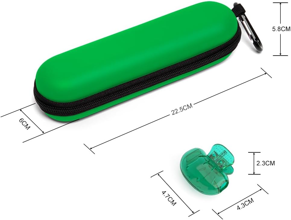 Nincha Electric Toothbrush Travel Case Compatible with Oral-B/Philips Sonicare/Colgate/Reach, and Most Electric Toothbrush, Includes 2 Universal Toothbrush Covers (Green Case + Green Covers)