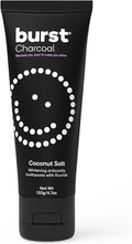 BURST Charcoal Whitening Toothpaste for Adults (4.7oz) | for Sensitive Teeth with Cavity Fighting Fluoride & Xylitol |Vegan | Gluten & SLS Free | Coconut Salt