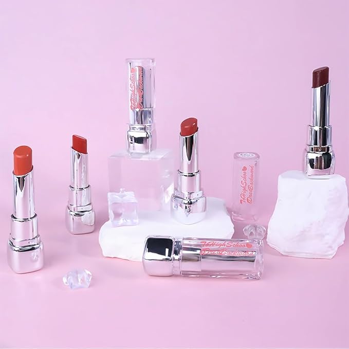 Rose Plumper Moisturizing Butter Lipstick for Women, Natural Tinted Lip Balm Shine Nourishing Hydrating Lip Gloss Stain for Dry Lips, Lightweight Lip Liner Care Makeup,Vegan 1Pc Rose Bean Paste