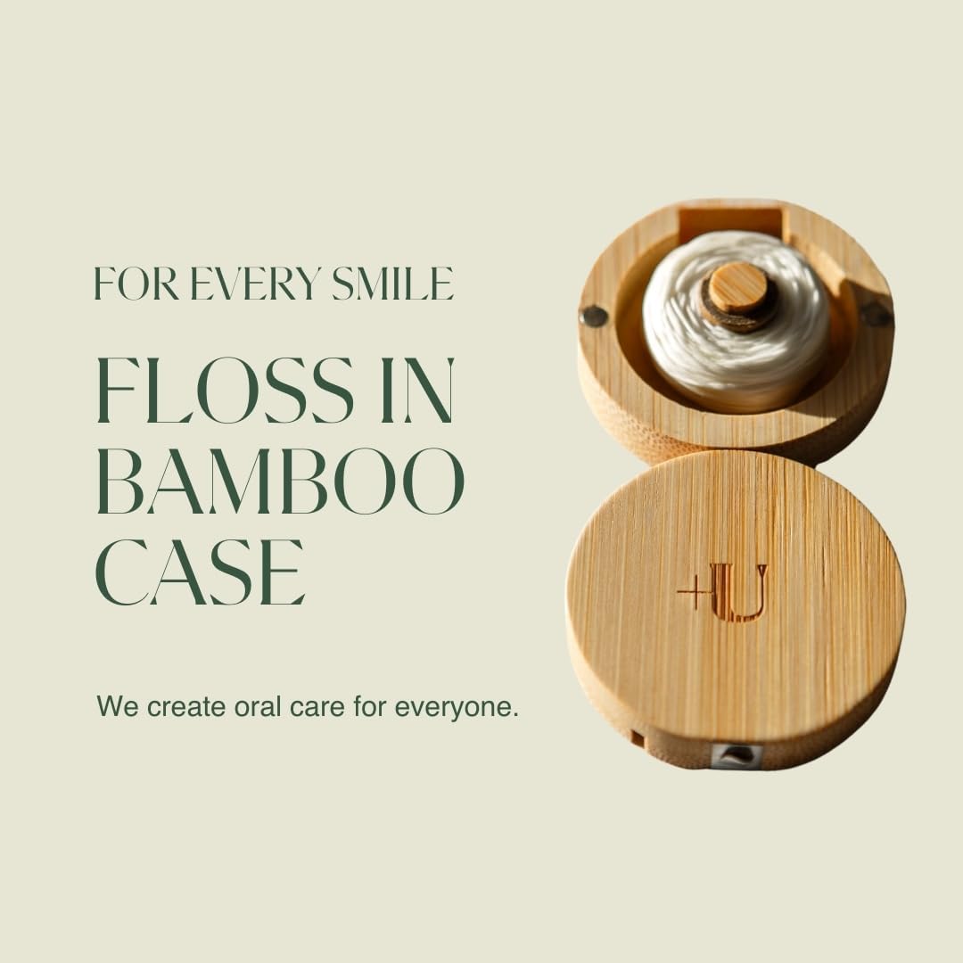 Plus Ultra Coconut Nylon Dental Floss with Reusable Bamboo Case | Made with Recycled Nylon and Vegan Wax | Zero Plastic | 32 Yards (Pack of 1)