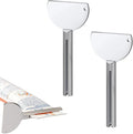 Toothpaste Squeezer, Metal Tube Squeezer Key Stainless Steel Toothpaste Roller Tube Wringer for Paint, Cream, Cosmetic and Hair Dye (A*2 PCS)