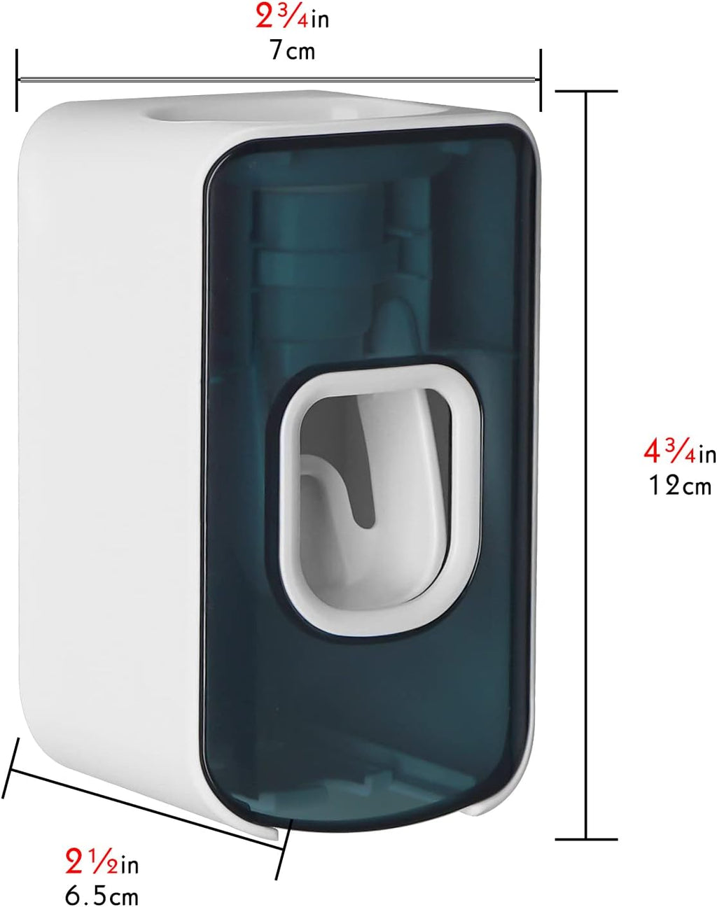 2 Slot Toothbrush Holder and Toothpaste Dispenser Wall Mounted, Automatic Toothpaste Squeezer, 2 in 1 Tooth Brush Toothpaste Organizer for Shower (Blue)