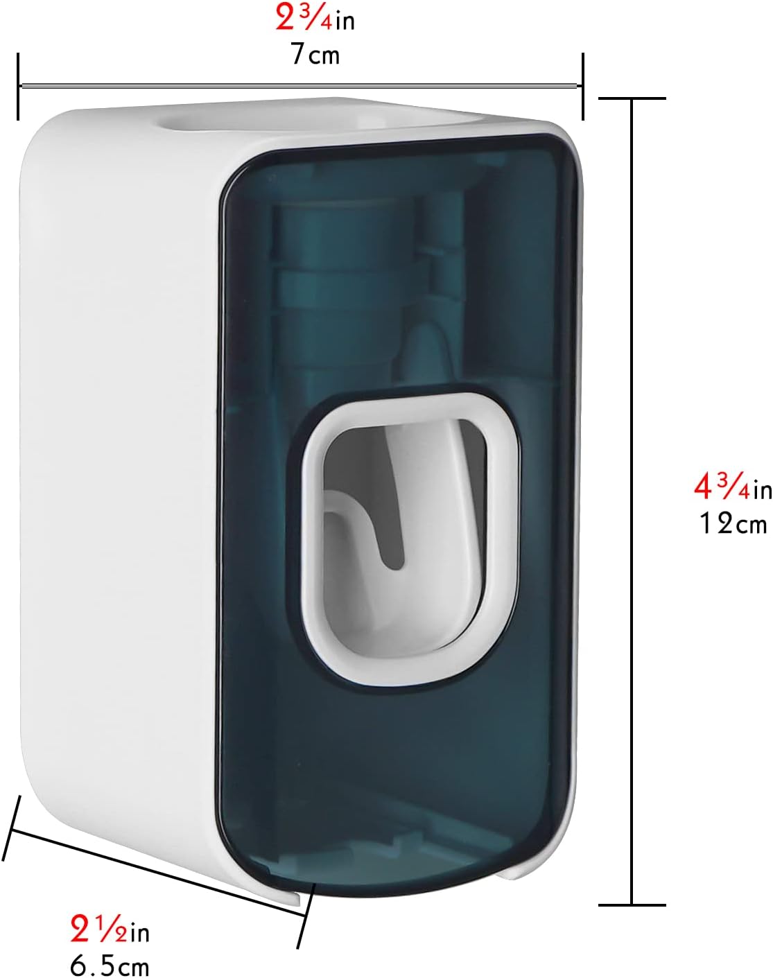 2 Slot Toothbrush Holder and Toothpaste Dispenser Wall Mounted, Automatic Toothpaste Squeezer, 2 in 1 Tooth Brush Toothpaste Organizer for Shower (Blue)