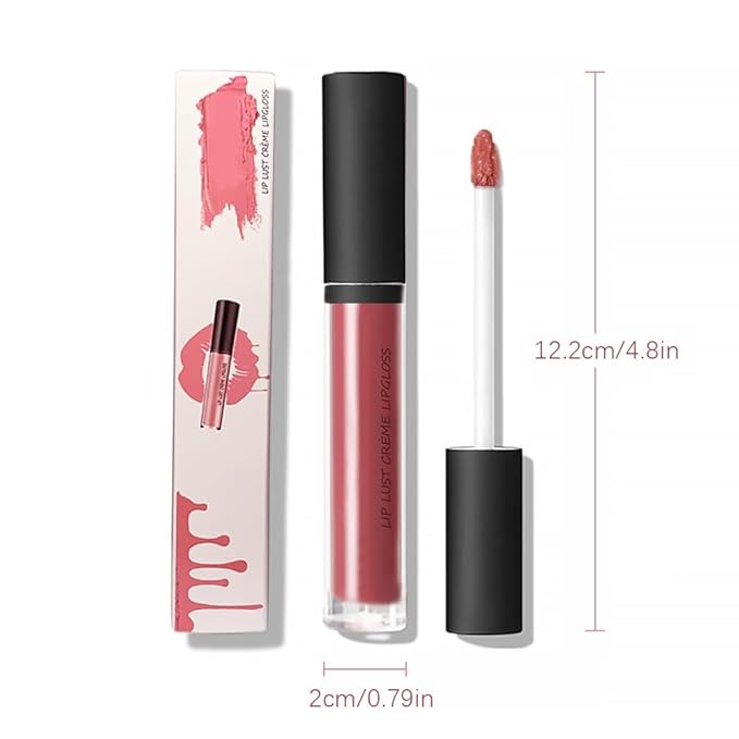 2026 New 12 Colors Lips Staining Lip Oil, Cream Texture Lipstick Long-Lasting Moisturizing Lip Oil, Upgrade Waterproof Lipstick Creamy Lip Gloss Non-stick to Cup (#6)