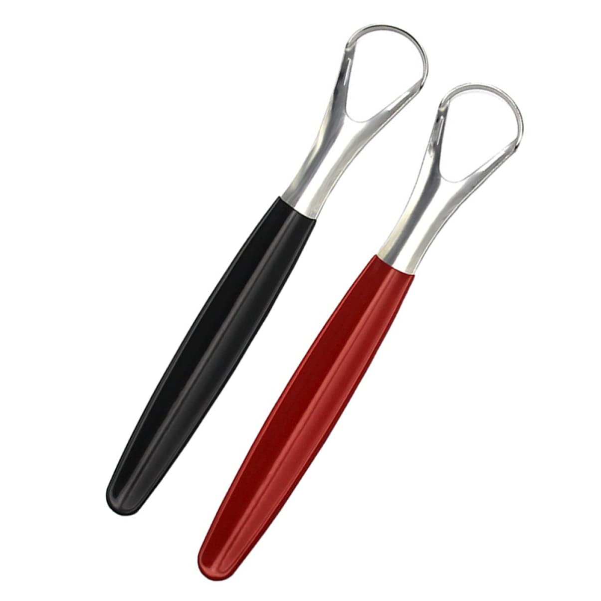 GANAZONO 2pcs Tongue Brush Stainless Steel Tongue Scrapers Oral Care Tool for Family