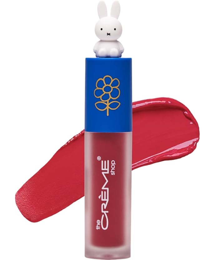 The Crème Shop Miffy Lip Stain, Glossy Finish, Long Wear, Formulated with Jojoba Oil, Sunflower Oil to hydrate, soothe, and moisturize lips, Korean formula - Available in 5 Shades (Berry Bestie)