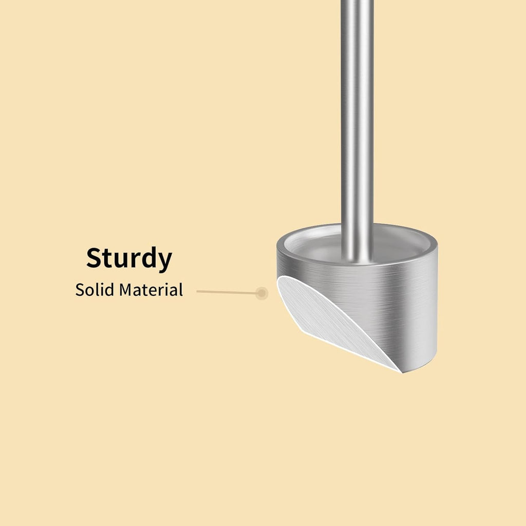 YUMORE Toothbrush Holder Stand Stainless Steel Tooth Brush Holder Bathroom Countertop Organizer Storage (Brushed Nickel)