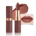 Warm Brown Nude Lip Stick,Matte Cream Lipstick Set for Women,Long Lasting Waterproof Smudge Proof Velvet lipsticks Crayon,Lip Makeup Kit Travel Size,Vegan & Cruelty-free (Pack of 1)