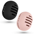 Makeup Sponge Holder,2PCS Double-sided Breathable Silicone Beauty Blender Holder,Integrated Make Up Sponge Travel Case for All Sponges,Black+Pink