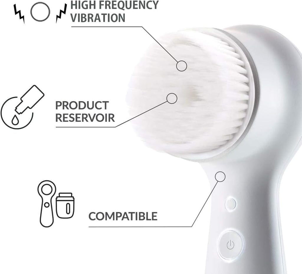 Luxe Cashmere Brush Head Replacement Compatible with Clarisonic Mia 1, Mia 2, Mia Fit, Alpha Fit