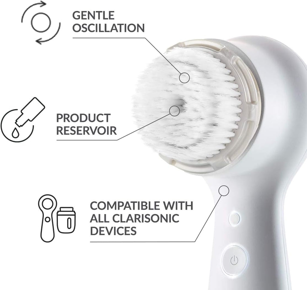 Clarisonic Luxe Cashmere Facial Cleansing Brush Head Replacement | Compatible with Mia 1, Mia 2, Mia Fit, Alpha Fit, Smart Profile Uplift and Alpha Fit X | 2 Pack