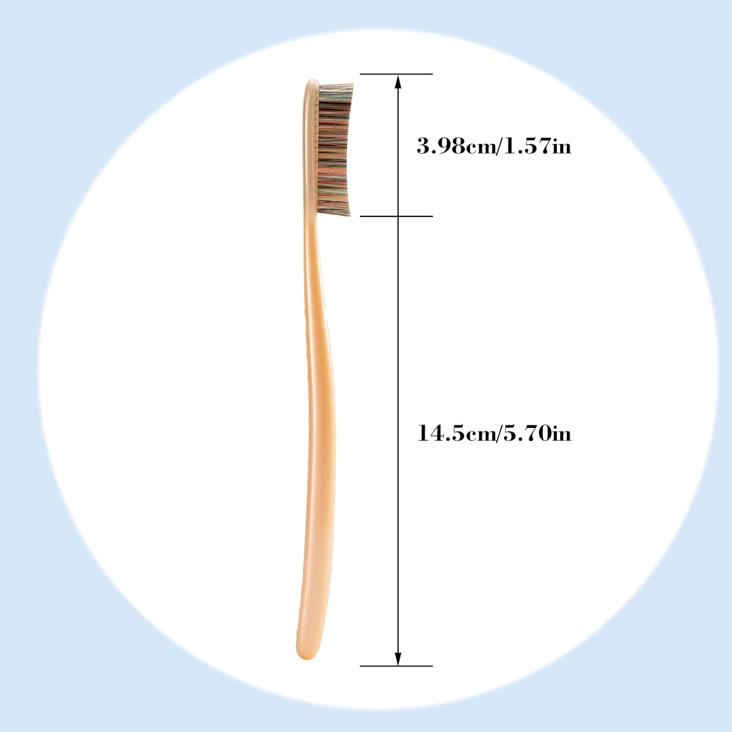 Big Head Medium Toothbrush Long Head Adult Toothbrush Cleaning Stains whitening Teeth Set of 4.