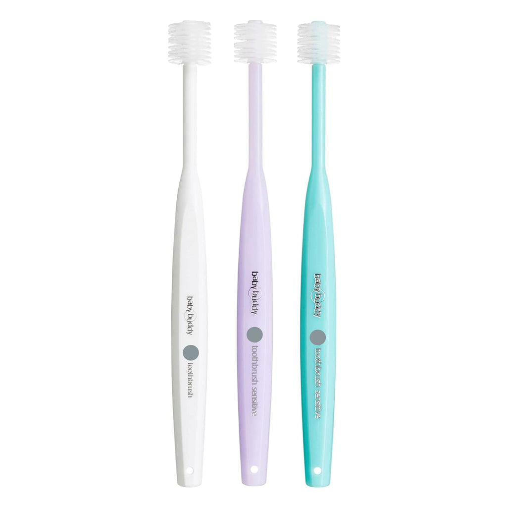 Brilliant Oral Care Expectant Mom Toothbrush, a Pregnancy Must Have with Gentle, Extra Soft Bristles, Round Head for Sensitive Teeth and Gums, Assorted Colors, 6 Pack