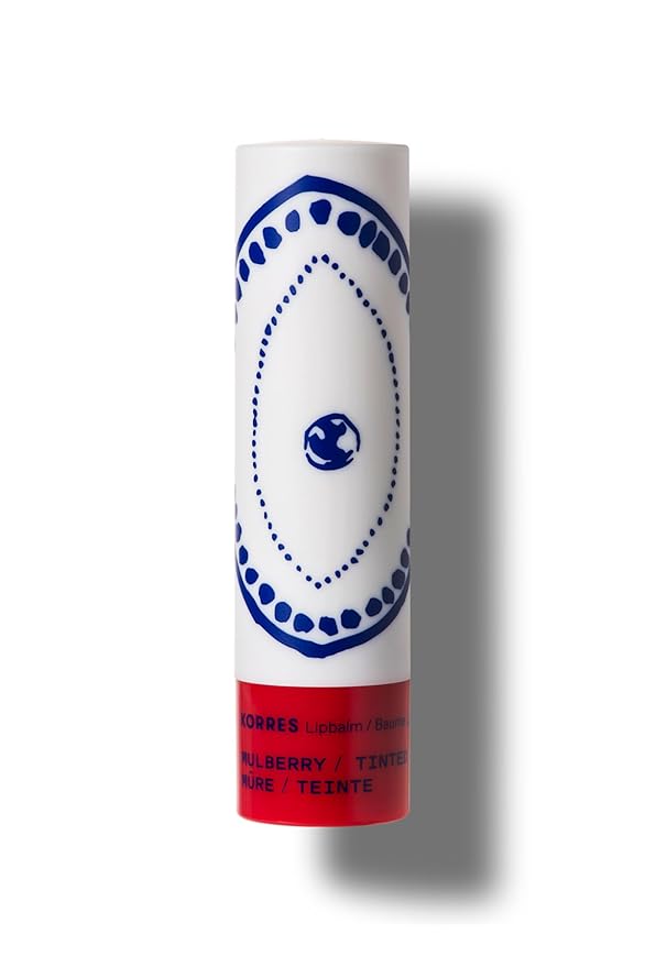 KORRES Lip Butter Stick Mulberry Tinted, Hydrating Lip Balm with Greek Hypericum Balsam Oil, Moisturizing & Subtle Tint for Soft Lips, Lip Care for Women & Men, 0.17 oz, Stocking Stuffer
