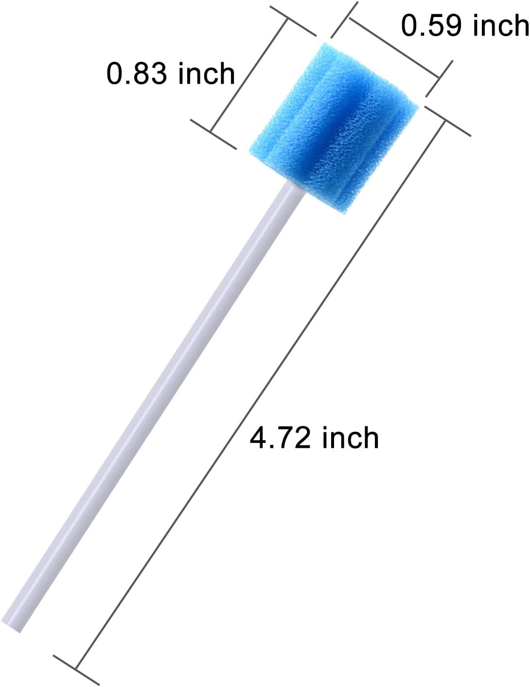 BVN Oral Care Swabs, 100 Pcs Disposable Mouth Cleaning Spong Swabs. (Blue-100pcs)