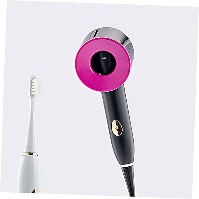 DOITOOL Wall-Mounted Electric Toothbrush Holder Adhesive Bathroom Toothbrush Rack Plastic Storage Stand No Drilling Installation Pink