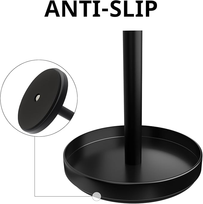 Metal Toothbrush Holders Stand for Bathroom,4 Slot Toothbrush Organizer with Non-Slip Base, Holds Electric Toothbrushes, Toothpaste ， Razors, Countertop Toothbrush Storage Black