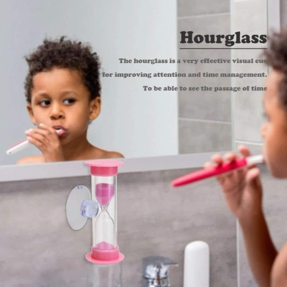 2 PCS Sand Timer for Kids,Blue Plastic Suction Cup Sandglass Hourglass Sand Clock,Blue Toothbrush Timer for Kids 2mins/3mins Sand Clock Timer Plastic Suction Cup Sandglass for Kids,Games,Classroom