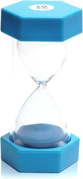 10 Minutes Sand Timer, Hourglass Timer, Sand Clock for Kids, Colorful Sand Watch, Sandglass Timer, Visual Timer for Home Office Kitchen Decor (Blue)