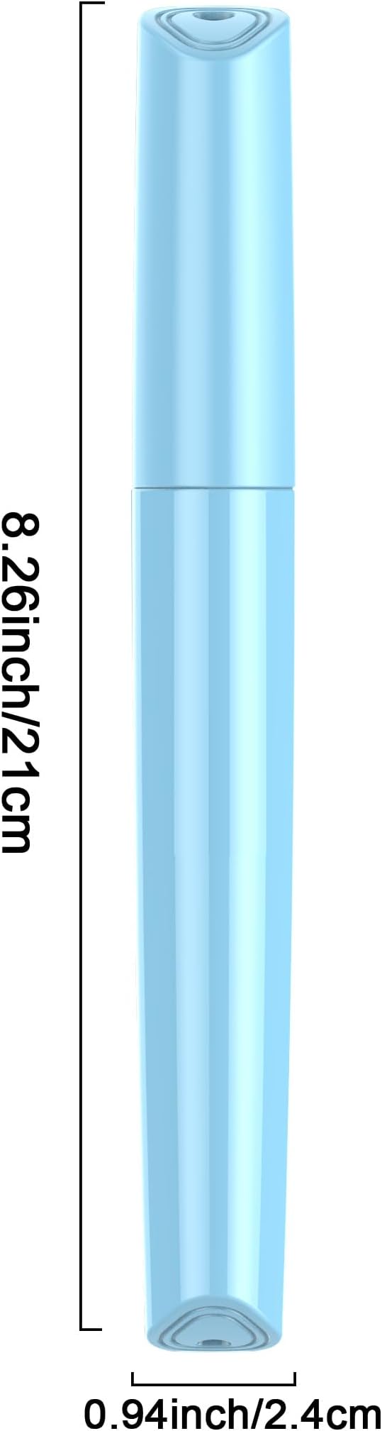 Travel Toothbrush Case Plastic Container Box Breathable Design with Air Hole More Toothbrush Tube for Home Daily Office Business Use (Light Blue)