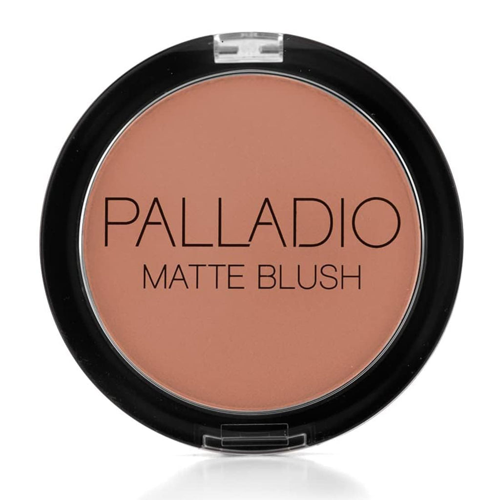 Palladio Matte Blush, Brushes onto Cheeks Smoothly, Soft Matte Look and Even Finish, Flawless Velvety Coverage, Effortless Blending Makeup, Flatters the Face, Convenient Compact, Chic