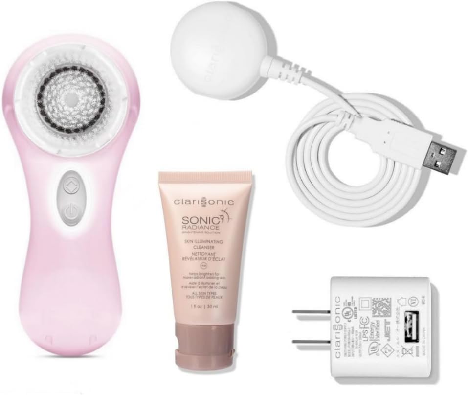 Clarisonic Mia 2 Sonic Facial Cleansing Brush System with Sensitive Brush Head (Pink)