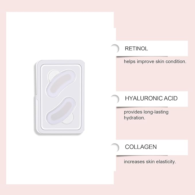 2PCS Eye Patches, Under Eye Patches, Smile Line Patches for Puffy Eyes and Dark Circles, Under Eye Masks for Skin Care with Bonus Lip Mask