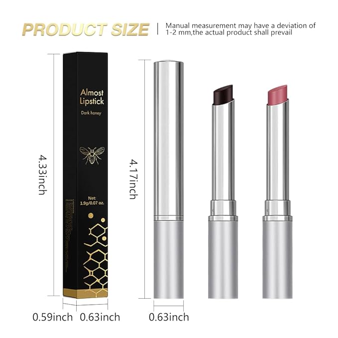 3Pcs Black&Pink&Brown Honey Tinted Lip Stain Lip Balm Lip Gloss Lipstick, Sheer Hydrating Lip Stains Tint, Moisturizing Lip Color for All Skin Tones with Natural Black Cherry