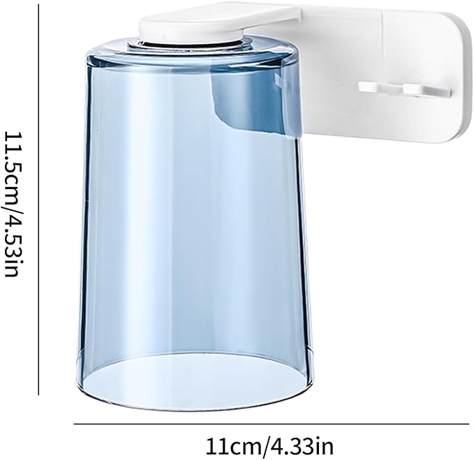 Toothbrush Organizer - Mouthwash Cup Set, Wall Mounted Toothbrush Storage, Bathroom Fixture with Compact Mount Design, Hygiene Rack for Home Apartment Dorm Office Hotel RV