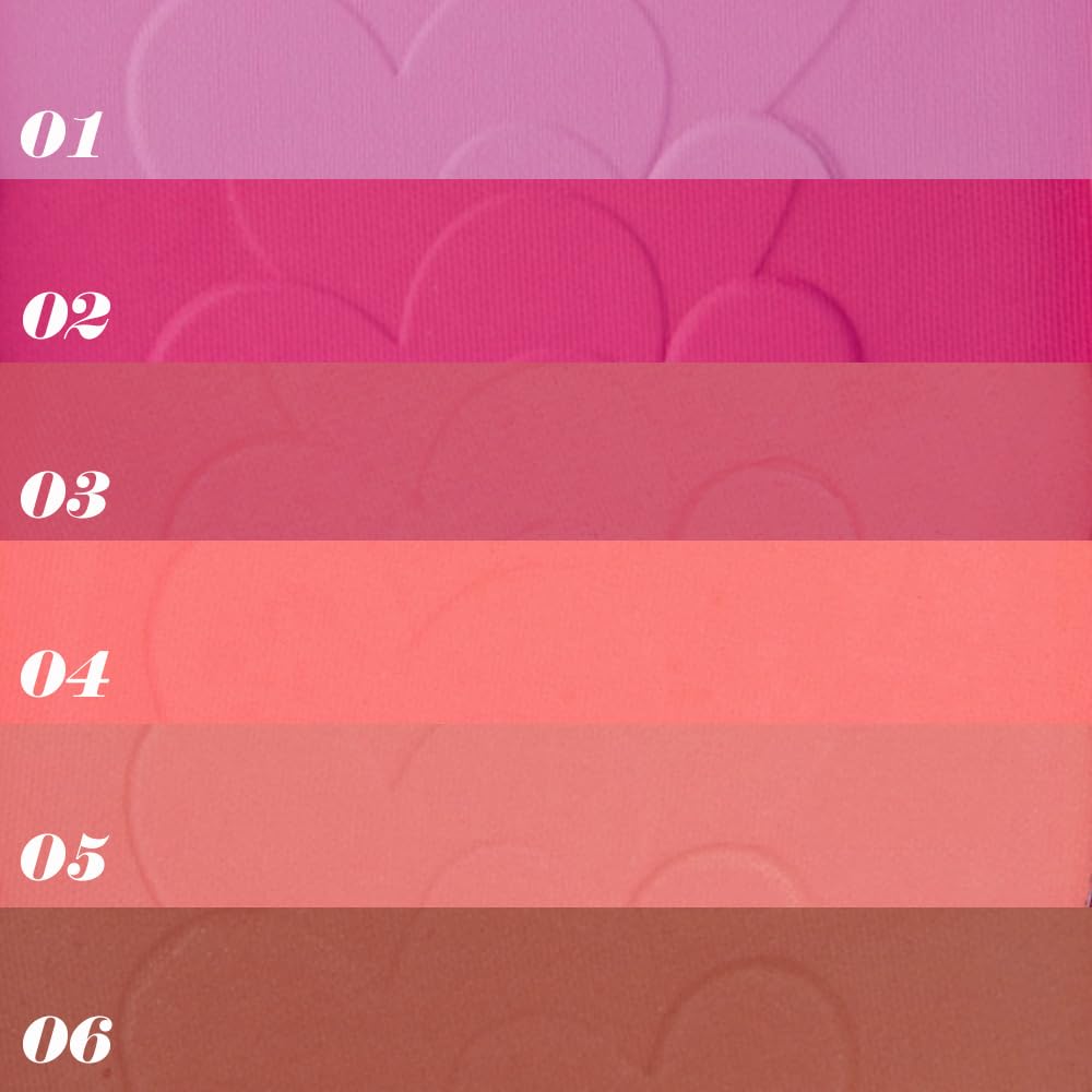 Rose Pink Single Matte for Face Cheeks Blush, Natural Hot Pink Cream Blushes Makeup Palette, Redpink Monochrome Blush Powder Palette Makeup for Older Women, Blushes Foundation for Every Day 02