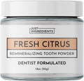 Remineralizing Tooth Powder – Fluoride-Free Oral Care – Gently Cleans & Whitens – Supports Strong Teeth & Fresh Breath – Vegan, Non-GMO, Made with Clean Ingredients (Regular, Fresh Citrus)
