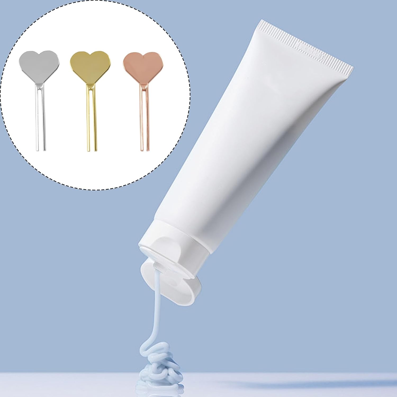 3 Pcs Metal Manual Toothpaste Squeezer, Stainless Steel Toothpaste Squeezer Tube, Metal Tube Squeezer Rolling Key Squeezer for Bathroom Cosmetic Toothpaste