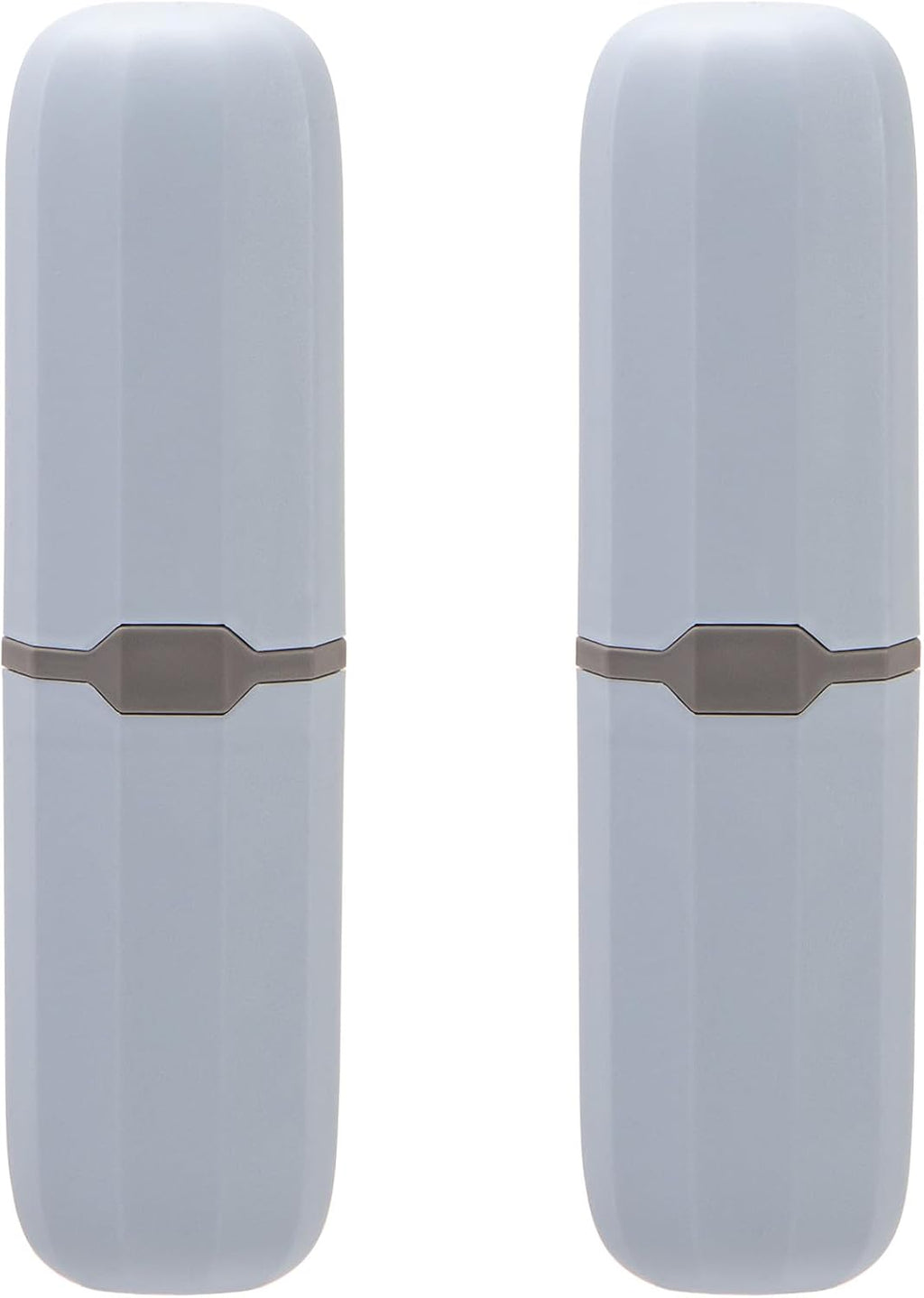 Yeeco Toothbrush Case 2 Packs, Toothbrush Travel Case, Plastic Toothbrush Holder Travel, 7.9”×2.1”×1.2” Portable Toothbrush Case for Traveling,Grey Blue