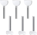 Stainless Steel Tube Squeezer Key - Metal Toothpaste & Lotion Roller, Handheld Beauty Salon Tool for Maximizing Hair Products, Creams and Home Use, Durable Last Drop Saver, 3.3 x 1.4 Inches (6)