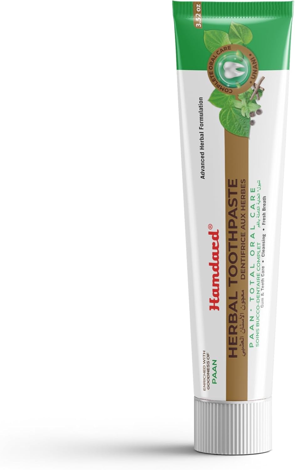 Hamdard Paan Total Oral Care Toothpaste – 100g / 3.53Oz (Pack of 4) | Herbal Ayurvedic Toothpaste with Paan Flavor | Fluoride-Free | Gum Care, Fresh Breath & Natural Oral Hygiene