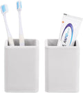 Luxspire Toothbrush Holders 2 Pack, Fast Drying Toothbrush Holders for Bathroom, Diatomite Toothbrush Cups Electric Toothbrush and Toothpaste Holder for Bathroom Countertop, Light Gray