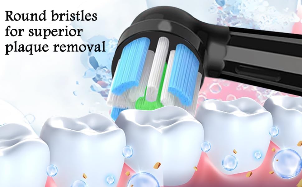 IO Replacement Brush Heads Compatible with Oral B iO Series 2-10 Electric Toothbrushes (White, 6 PCS)